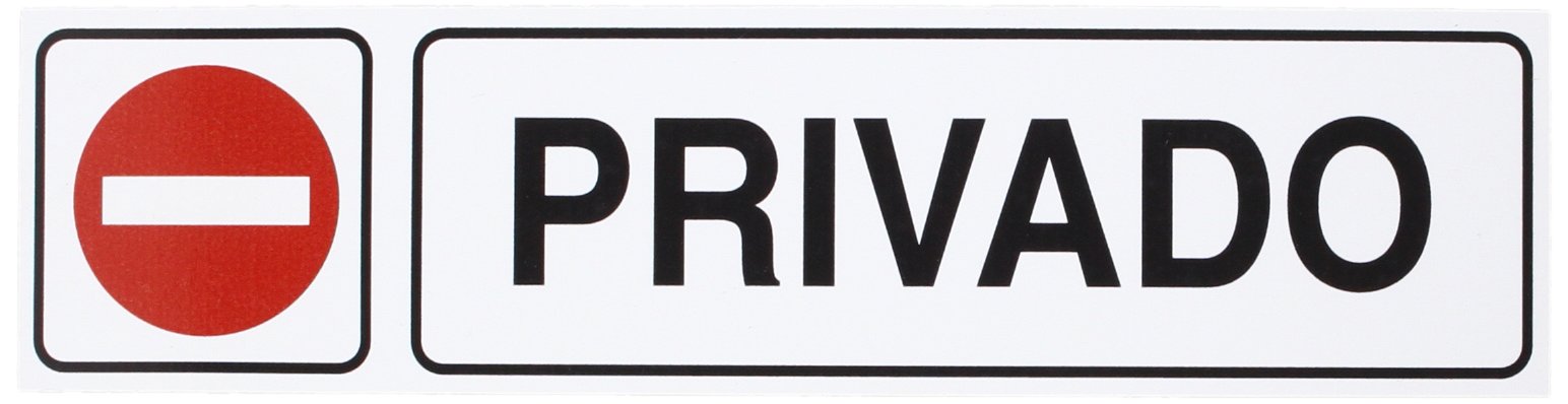 WOLFPACK15052045 - Adhesive Label 250 x 63 mm Privado (Private in Spanish)