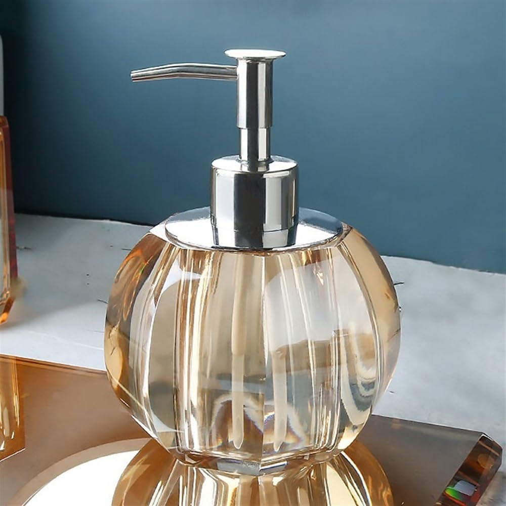 Dispenser sapone Dispenser di sapone di lusso Crystal Light, dispenser di shampoo for lozione e bagnoschiuma di alta qualità, flacone vuoto, flacone push