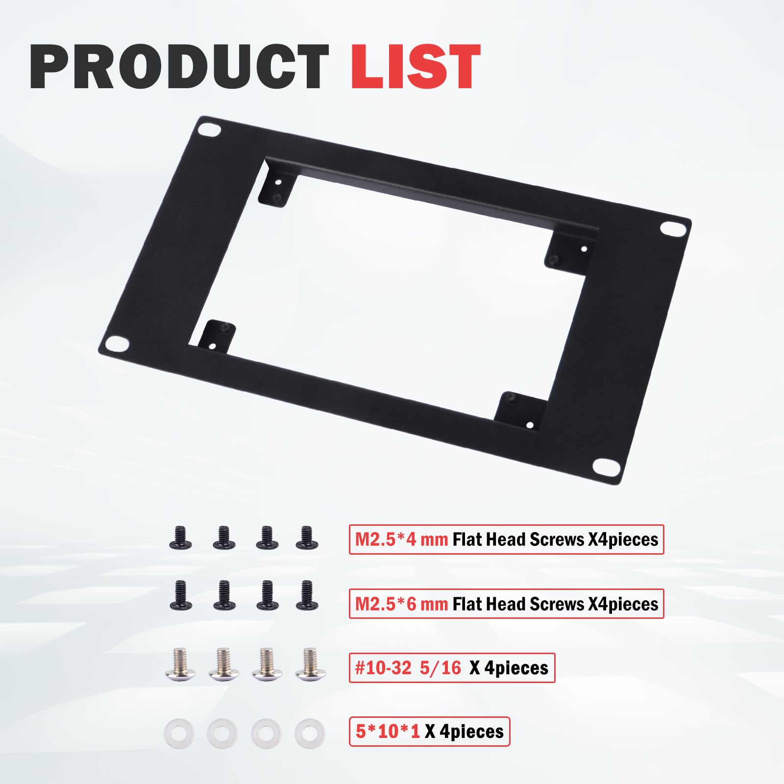 GeeekPi 10-calowy uchwyt 3U do stojaka DeskPi RackMate T1/T0/T2/T0 Plus/T1 Plus/TL1, obsługa 7-calowego ekranu LCD