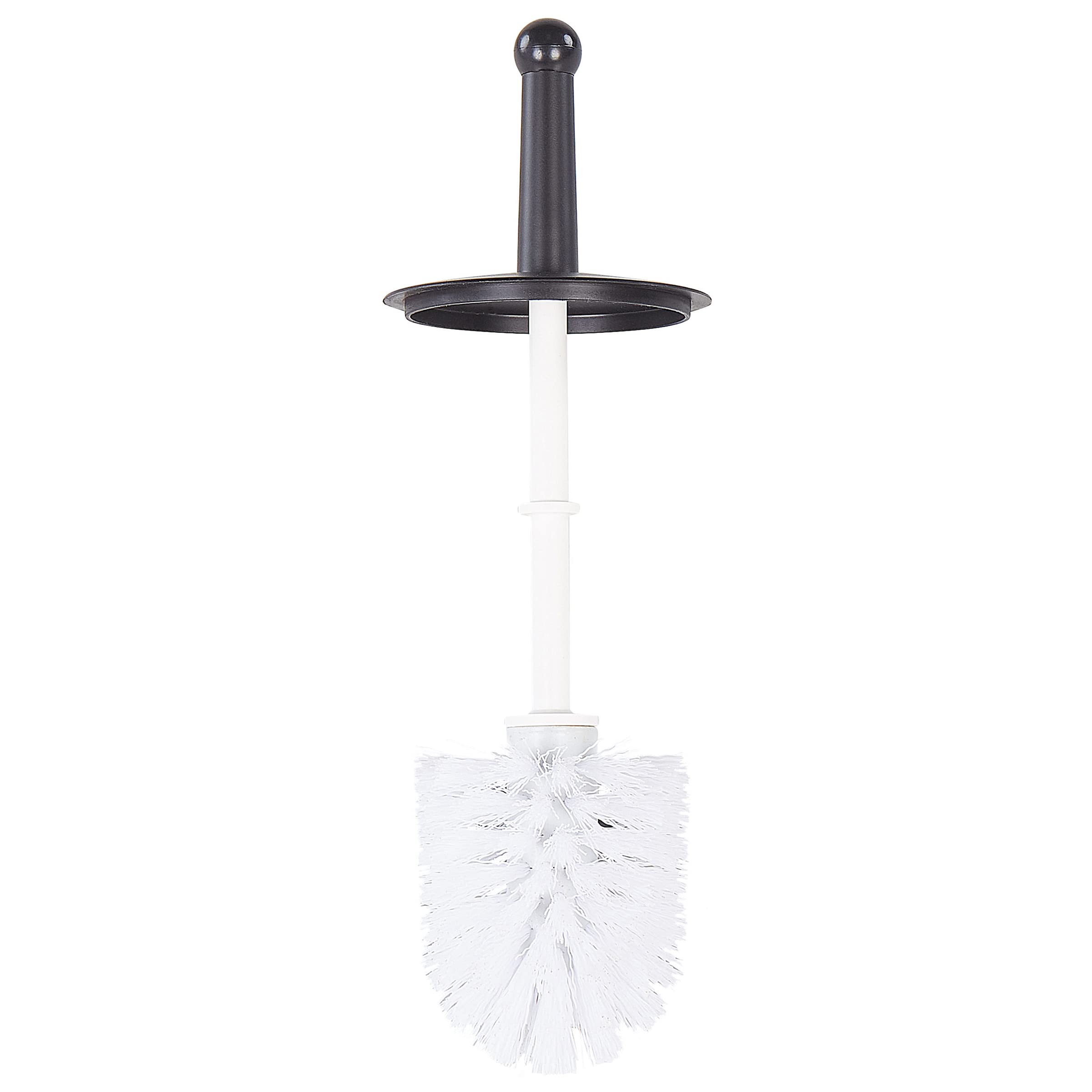 Freistehender Toilettenpapierständer mit Bürste schwarz Stahl modern Soacha