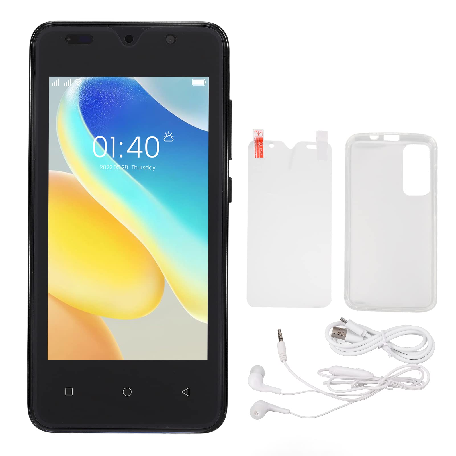 Telefono Sbloccato Y53S, Smartphone con Sblocco Facciale con Schermo HD da 4,66 Pollici per Android 6, Doppia SIM, 2 GB/32 GB, Telefono Cellulare da Gioco Ultra Sottile con Doppia Fotocamera,(Nero)