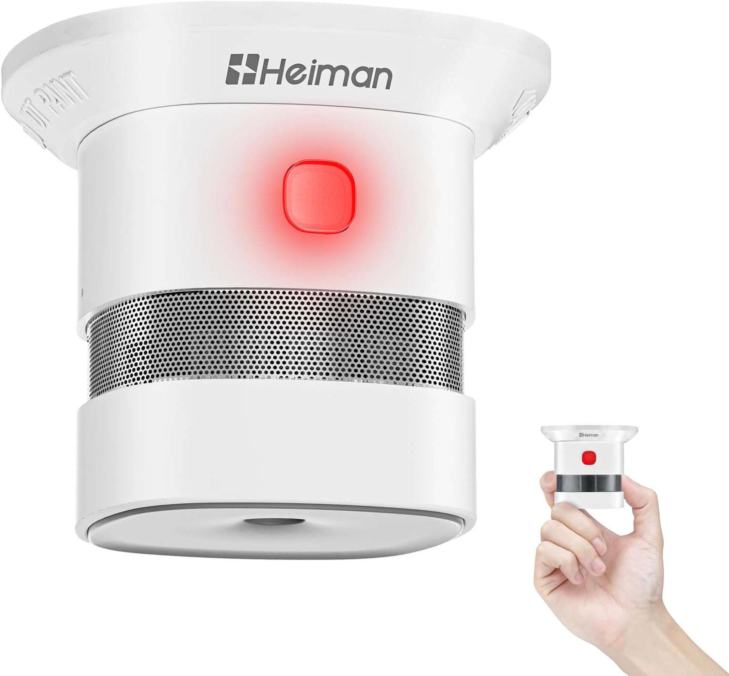 Mini Smoke Alarm for Home, 10-Year Battery Smoke Detector with Photoelectric Sensor, EN14604 UKCA CE LPCB DBI Certified, Red Dot Award Winning Independent Fire Alarm (1 Pack)