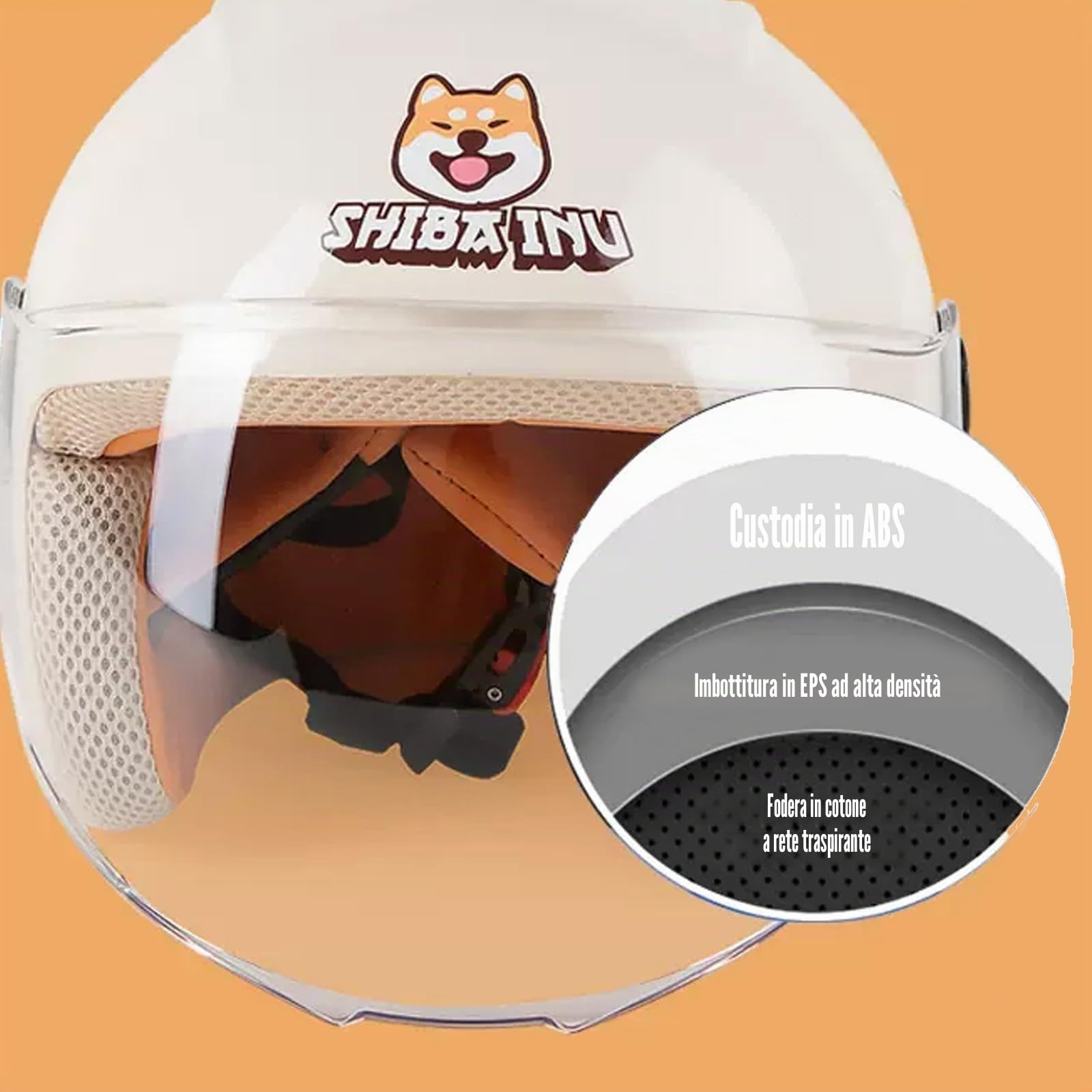 Casco Moto Jet per Bambini con Visiera, Mezzo Casco 3/4 omologato ECE per Ragazzi e Ragazze da 3 a 14 Anni D-5,48-55CM