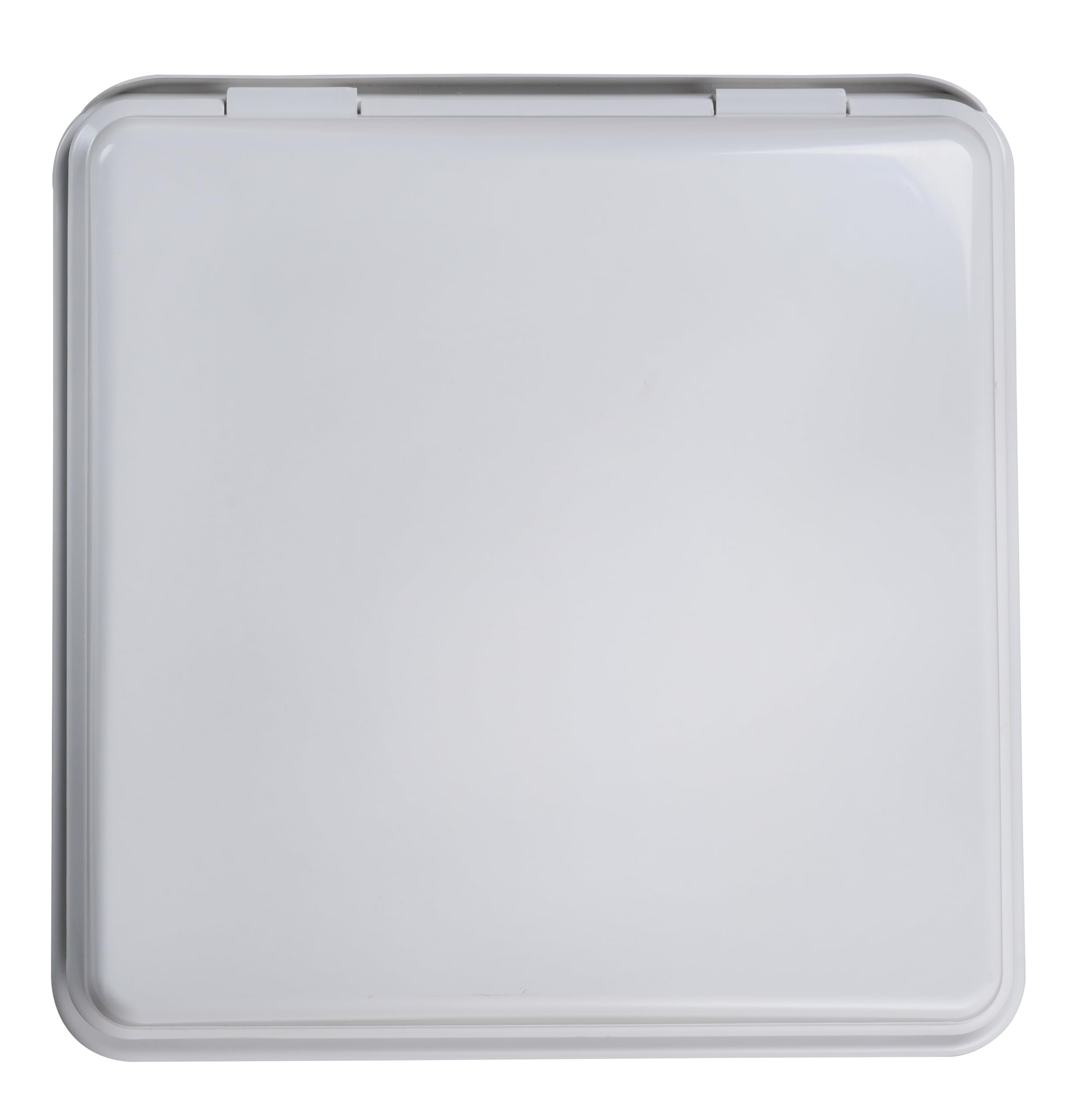 Claraboya de Techo para Autocaravana 12V con Ventilador y Motor, 43R Tapa Blanca 280 x 280 mm, Ventilación Compacta para Baño, Ducha, Camper, Caravana y RV