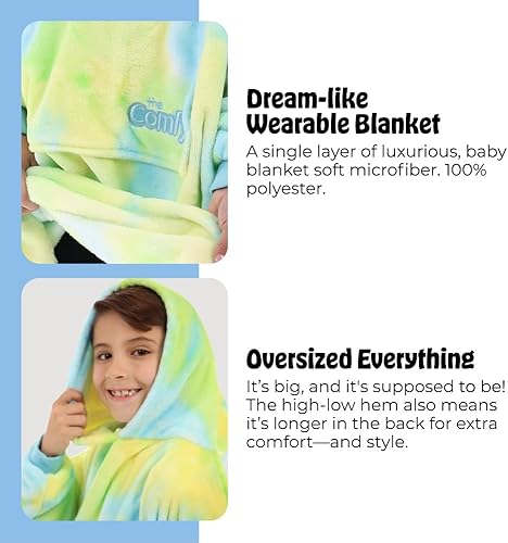 Miniatura 4 de THE COMFY Dream JR - Cobija de microfibra ligera extragrande para niños, Shark Tank, talla única