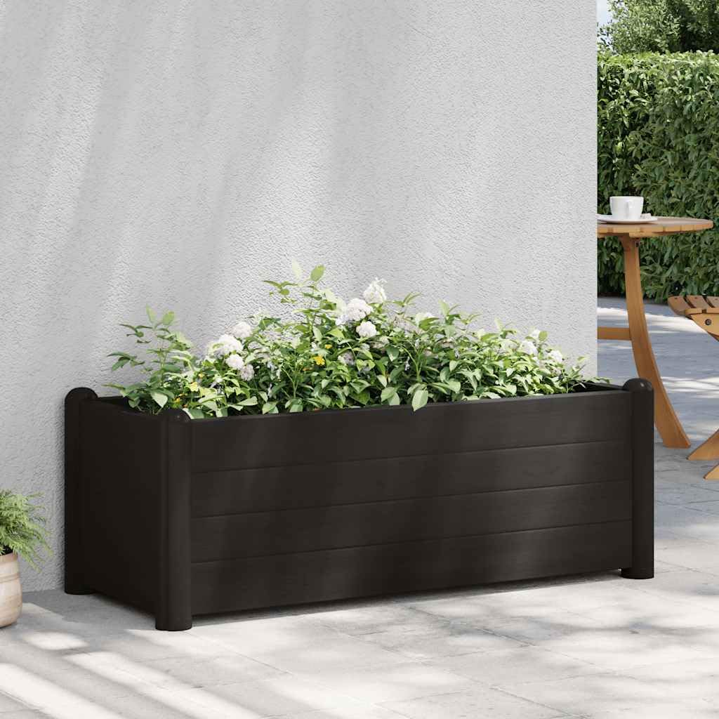 vidaXL Arriate Elevado de Jardín Pérgola Jardinera Macetero Flores Bandeja Plantas Terraza Porche Decoración Patio PP Gris Antracita 100x43x35 cm