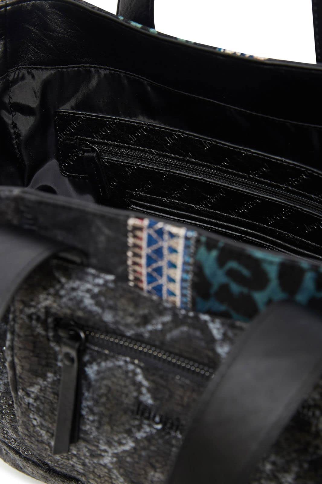 Desigual Bols_Pasadena Tunez - Bolsa de la compra, color negro, Negro, Einheitsgröße