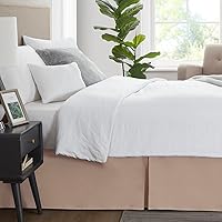 Vista 37 de Nestl - Falda plisada de cama de fácil ajuste, con caída a medida de 14 pulgadas, microfibra suave de doble cepillado, con calidad de hotel