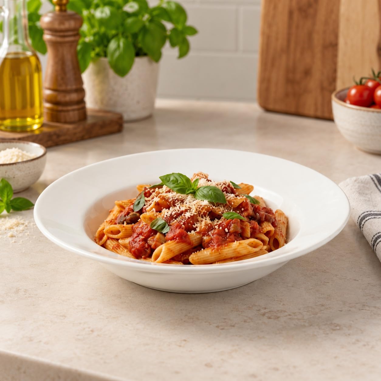 IndusBay 9 Inch Pasta Bowls - Set of 2 -6 IndusBay 9 Inch Pasta Bowls - Set of 2 -6