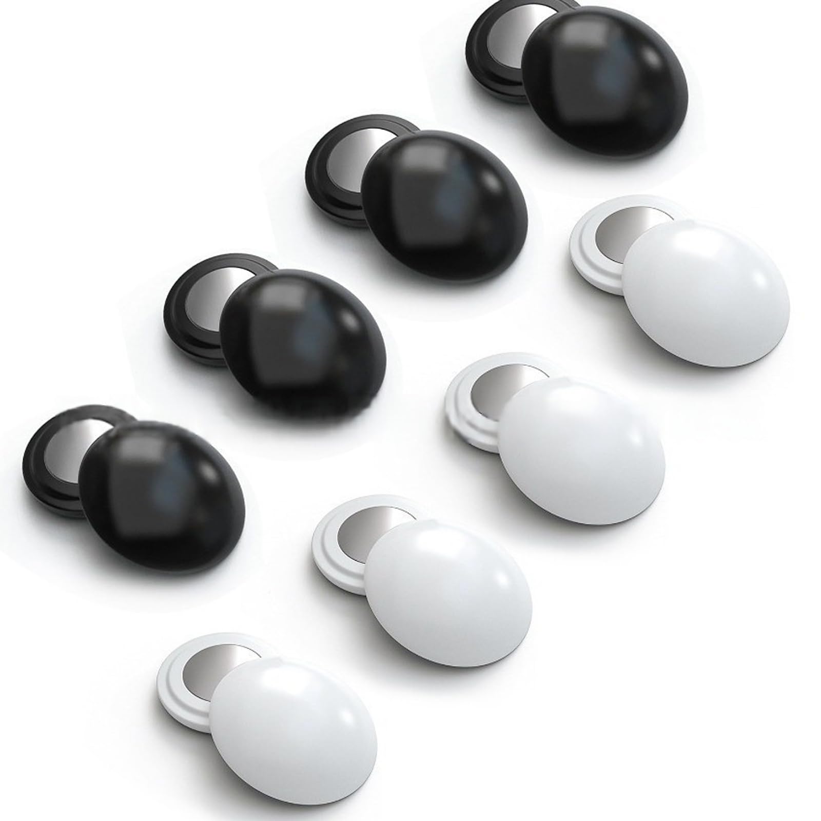 8 / 10Pcs Running Bib Clips Marathons Bib Fasteners for Runners Race Number Holders Fixing Magnets in White and Black Race Clips