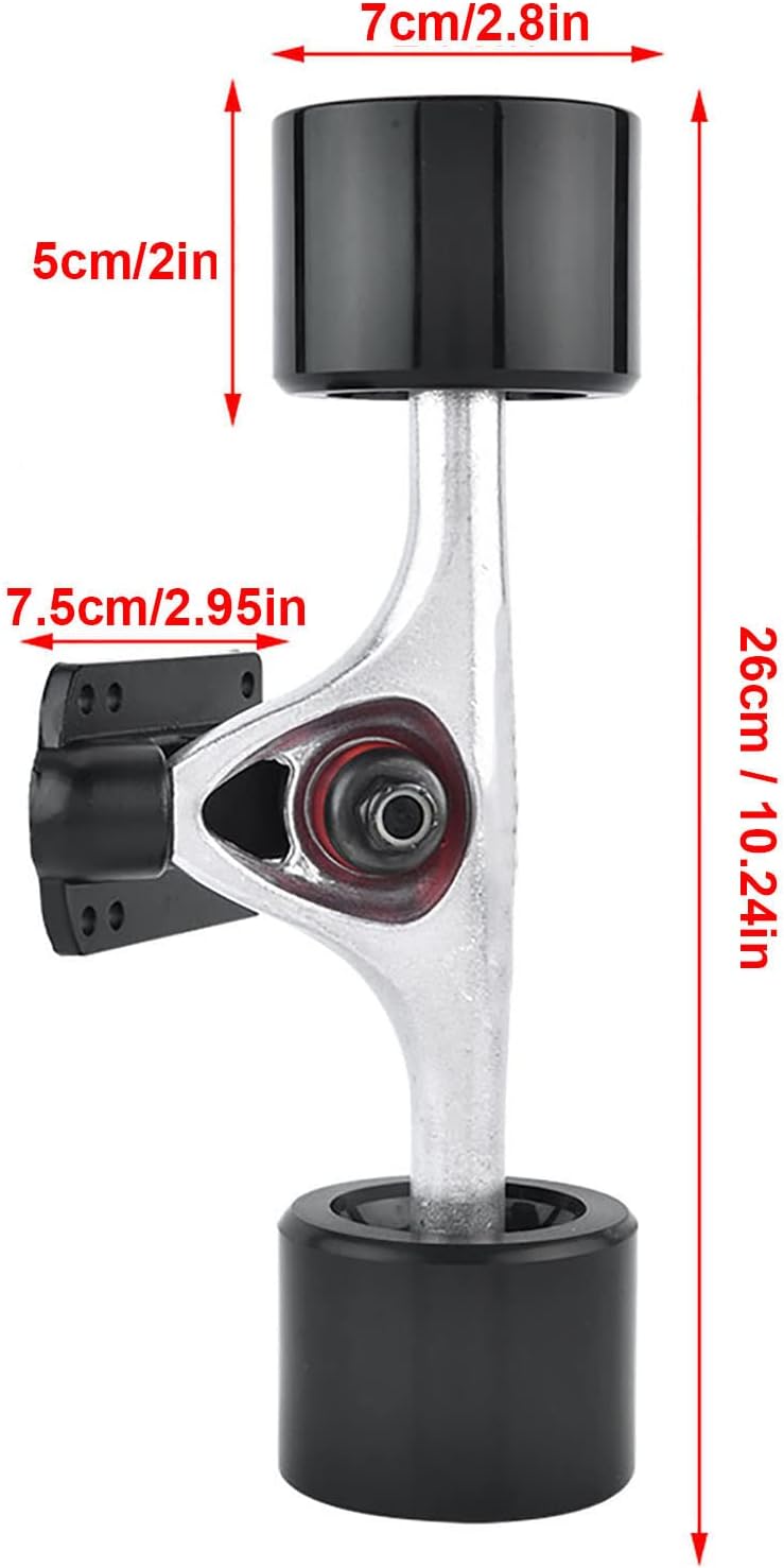 Skateboard Parts Hardware Skateboard Accessories 2pcs Set Truck with Wheels Bearings Risers Bolts Nuts for Smooth Riding and Repair