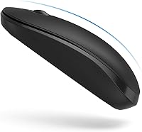 Vista 8 de VssoPlor - Mouse inalámbrico 2.4 G, delgado y portátil con nanorreceptor, para PC, laptop, computadora, negro