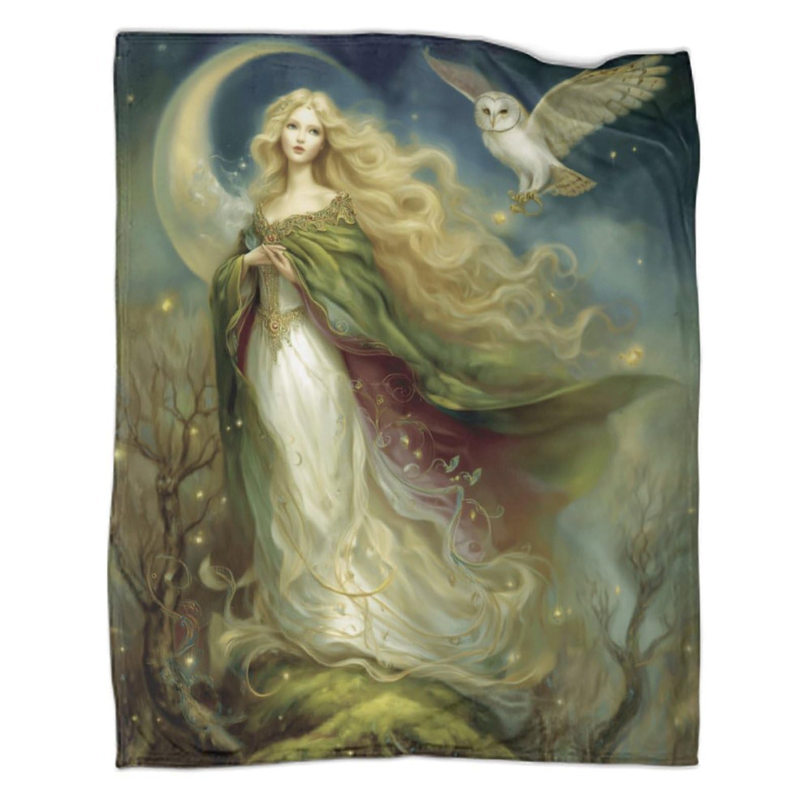 kaiyun Elf Witch, with A Giant Cat Head Bedding Blanket Printed Fluffy Soft Comfortable Suitable for Sofa Bed 50x60inch(127x152cm)