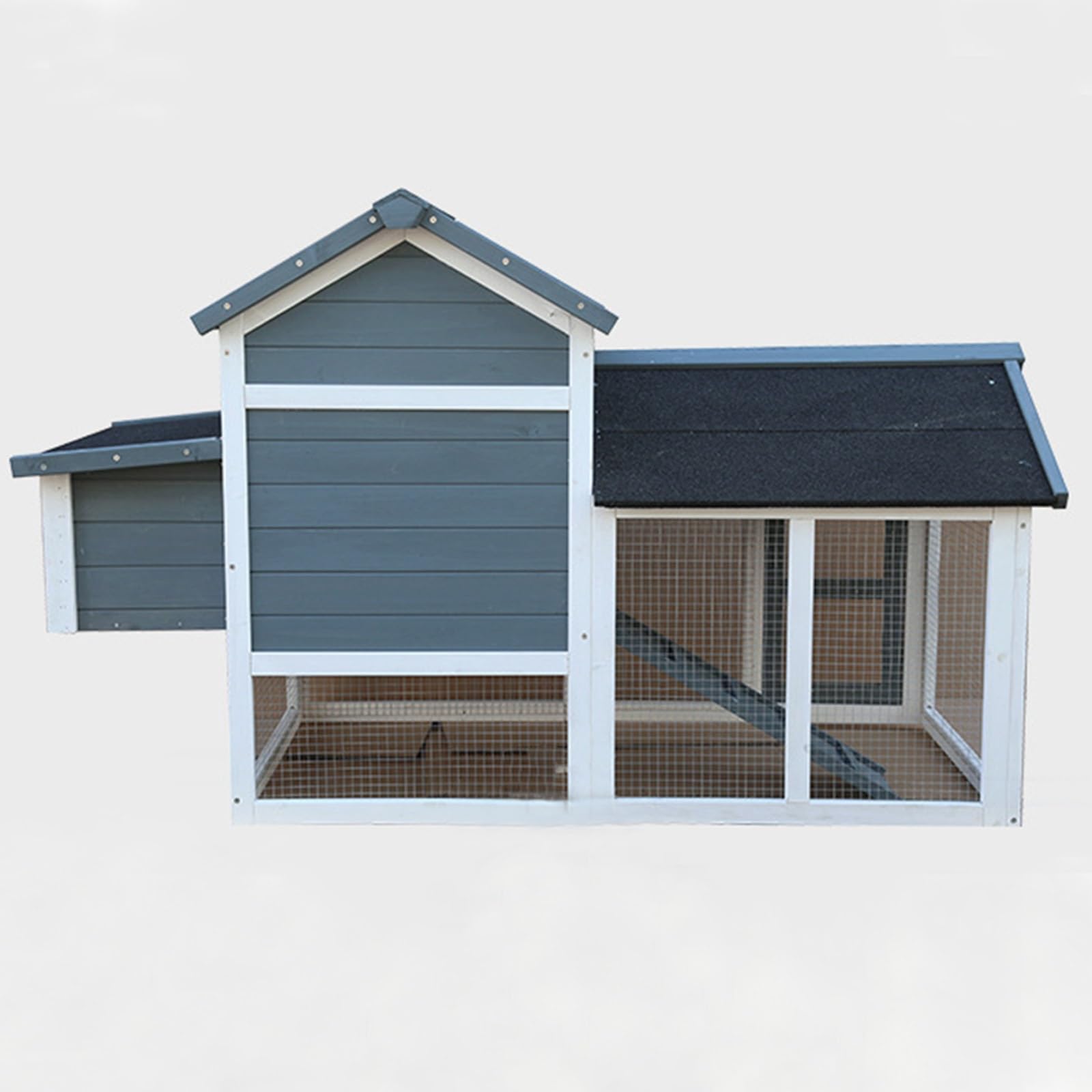 Kaninchenstall Aus Holz, Wasserdichter Kaninchenkäfig mit Auslauf und Eierkarton, Hühnerstall für Draußen für Kleintiere, Meerschweinchen und Igel