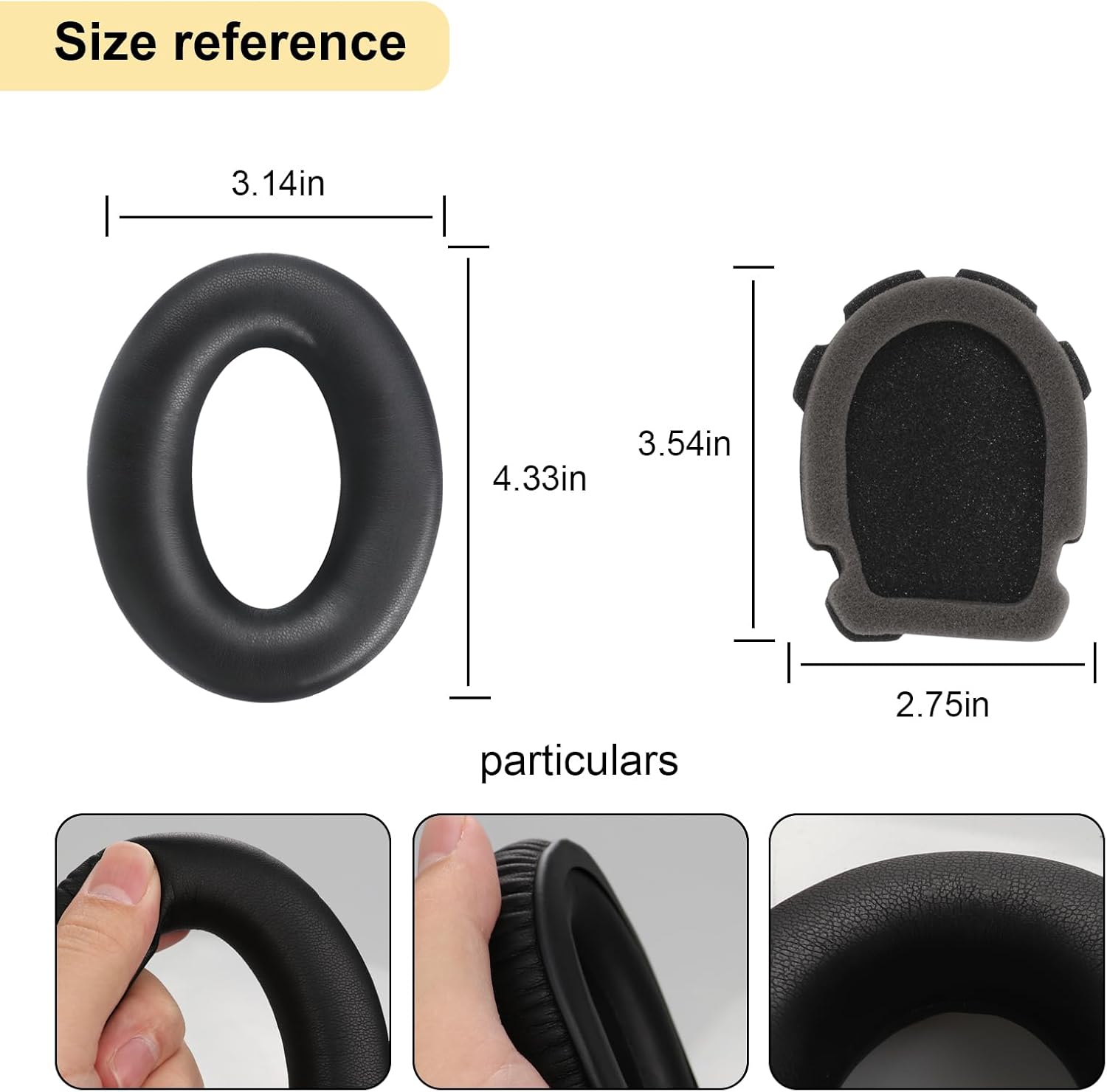 A20 Headset Replacement Ear Pads Cushion Headphone Parts Accessories Compatible with Bose Aviation Headset X A10 A20 Cushions Earcups Muffs Covers Cups - Image 8