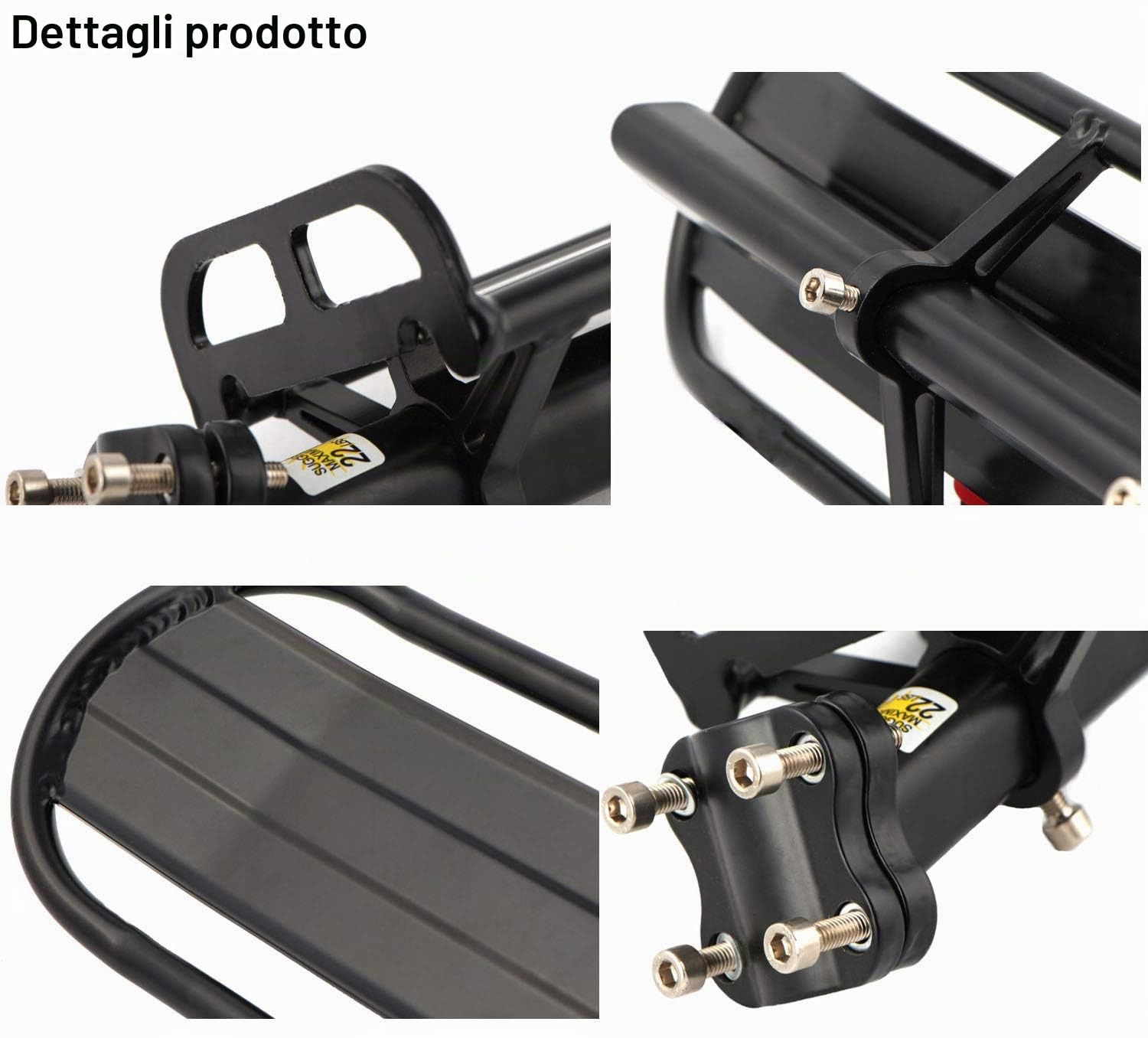 ThreeH Portapacchi Bici Regolabile in Alluminio Lega Rapida Rimozione e Installazione BK41