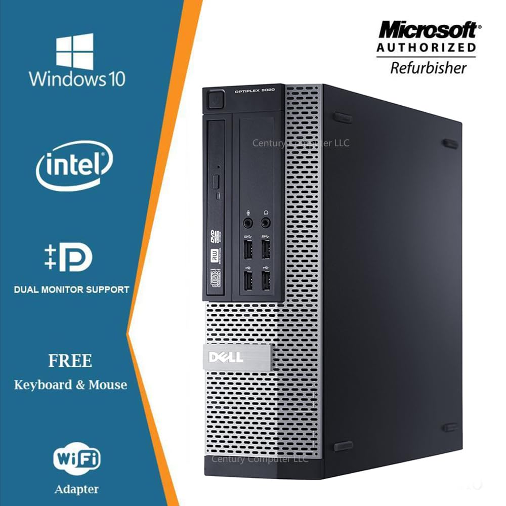 PC Desktop Dell Optiplex 9020 Mini Tower I7 32GB R9-350 960GB SSD Windows 10 WiFi - Gaming