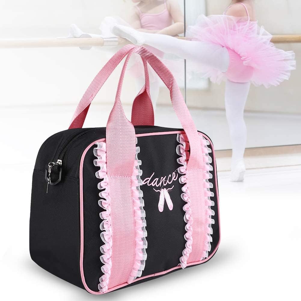 HERCHR Girls Ballet Bag, Kids Duffle Bag Dance Handbag Cute Single Shoulder Sports Zipper Bag Gym Tote
