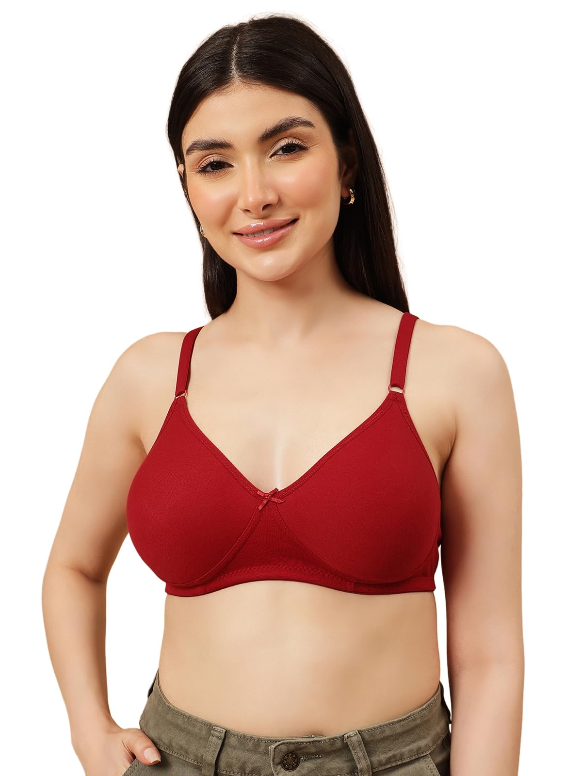 clovia Women's Cotton Non-Padded Wire Free T-Shirt Bra-picture-39