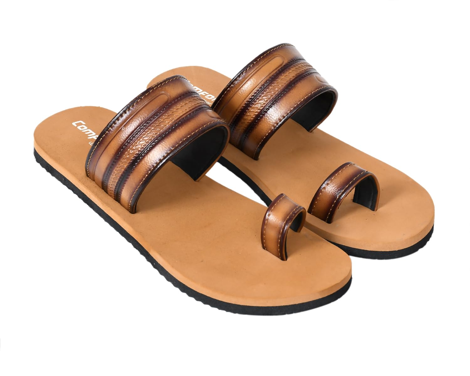 comforplus Men’s Stylish Toe Ring Slippers | Anti-Skid Waterproof Flip Flops | Strong Strap Comfortable Chappal | Lightweight Durable Daily Wear Sandals for Indoor Outdoor Use (New Article 13)-picture-35