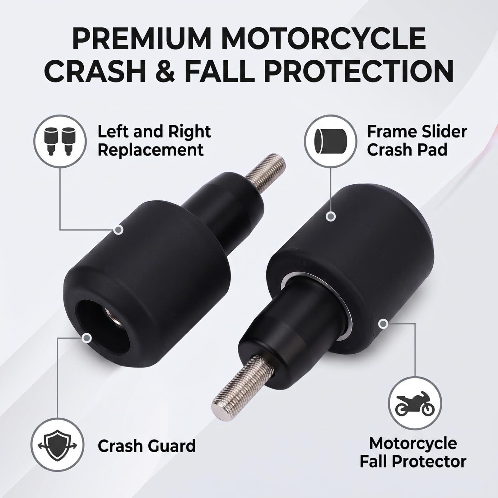 Fydun Zestaw Suwaków Ramy Crash Protector, z 20% Włókna Szklanego, 80%