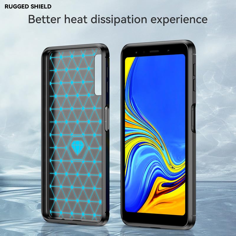 Image of Hybrid Carbon Fiber Back Case for Samsung Galaxy A7 2018 (Black)