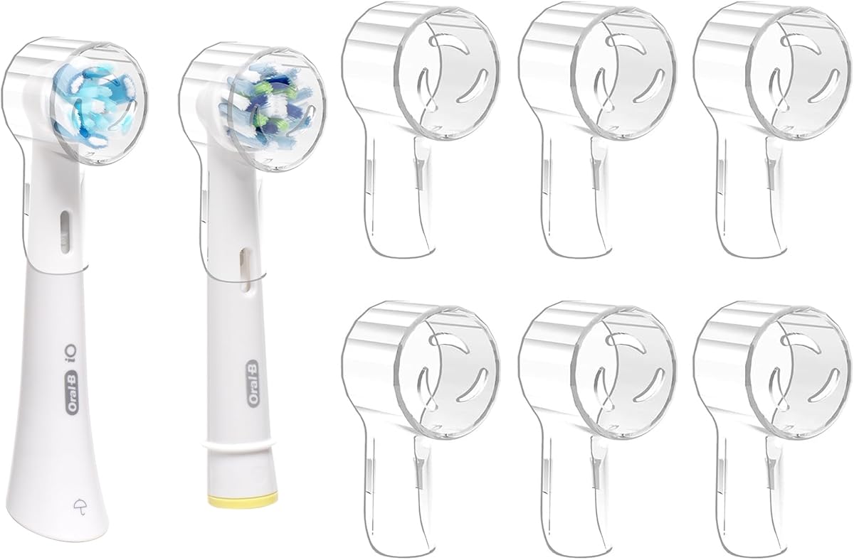 Toothbrush Covers for Oral b & iO Electric Toothbrush Head, Pack of 6(Transparent)