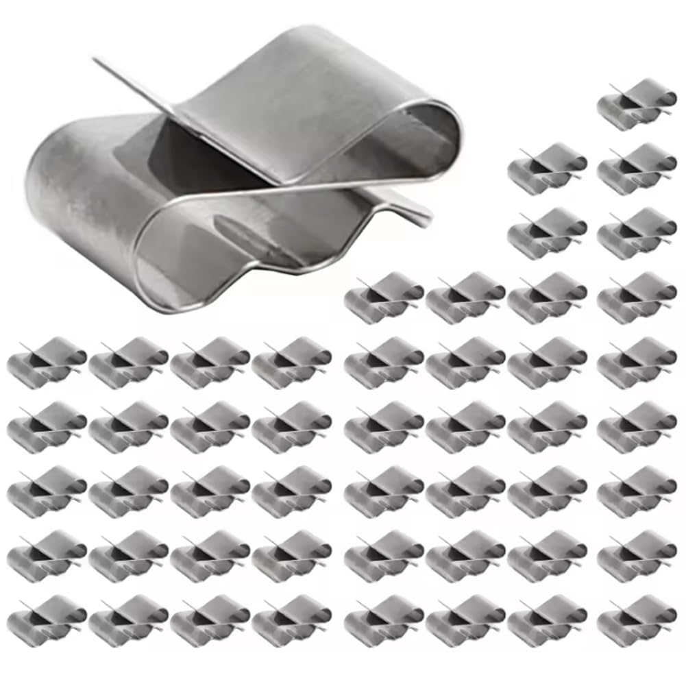 Jnchdghwa 50PCS 304 Stainless Steel Clips PV Module Wire Management for Solar Application Trailer Boat
