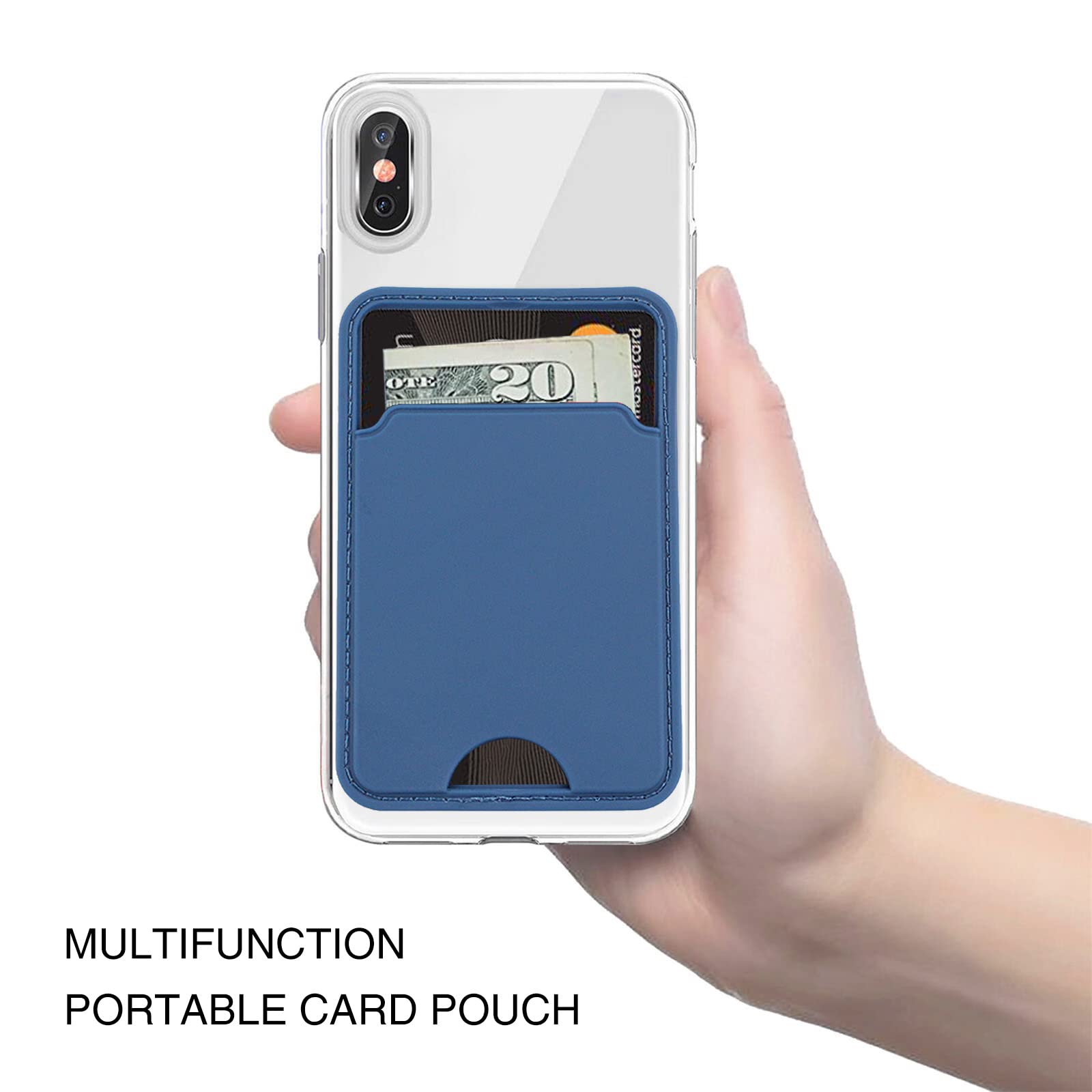 Phone Case Card Holder Phone Card Holder, Senose Silicone Stick On