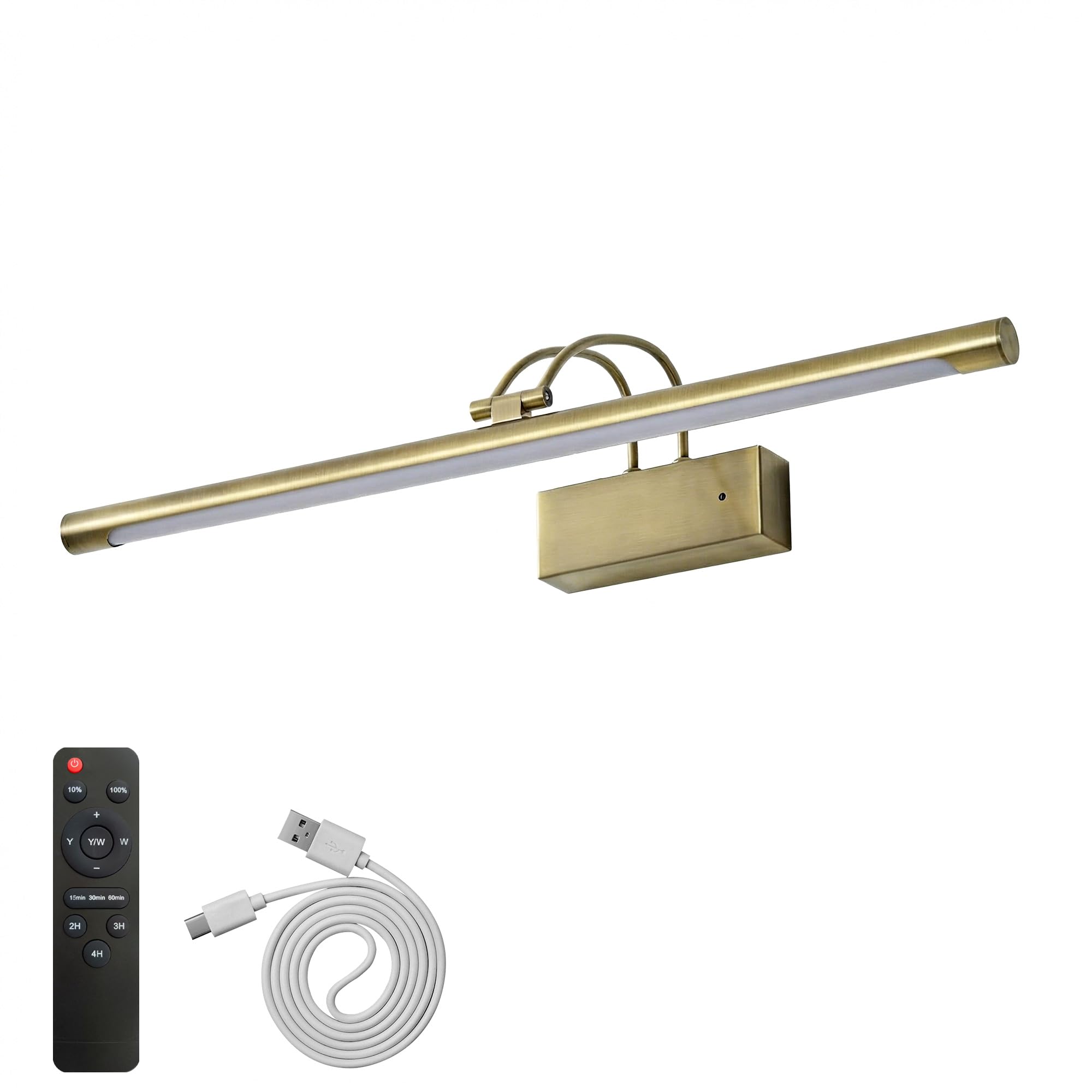 Lampada fotografica senza fili con telecomando, 60 cm, illuminazione a LED con 3 temperature di colore, 5000 mAh, ricaricabile, timer a batteria, dimmerabile, per pittura, opere d'arte e