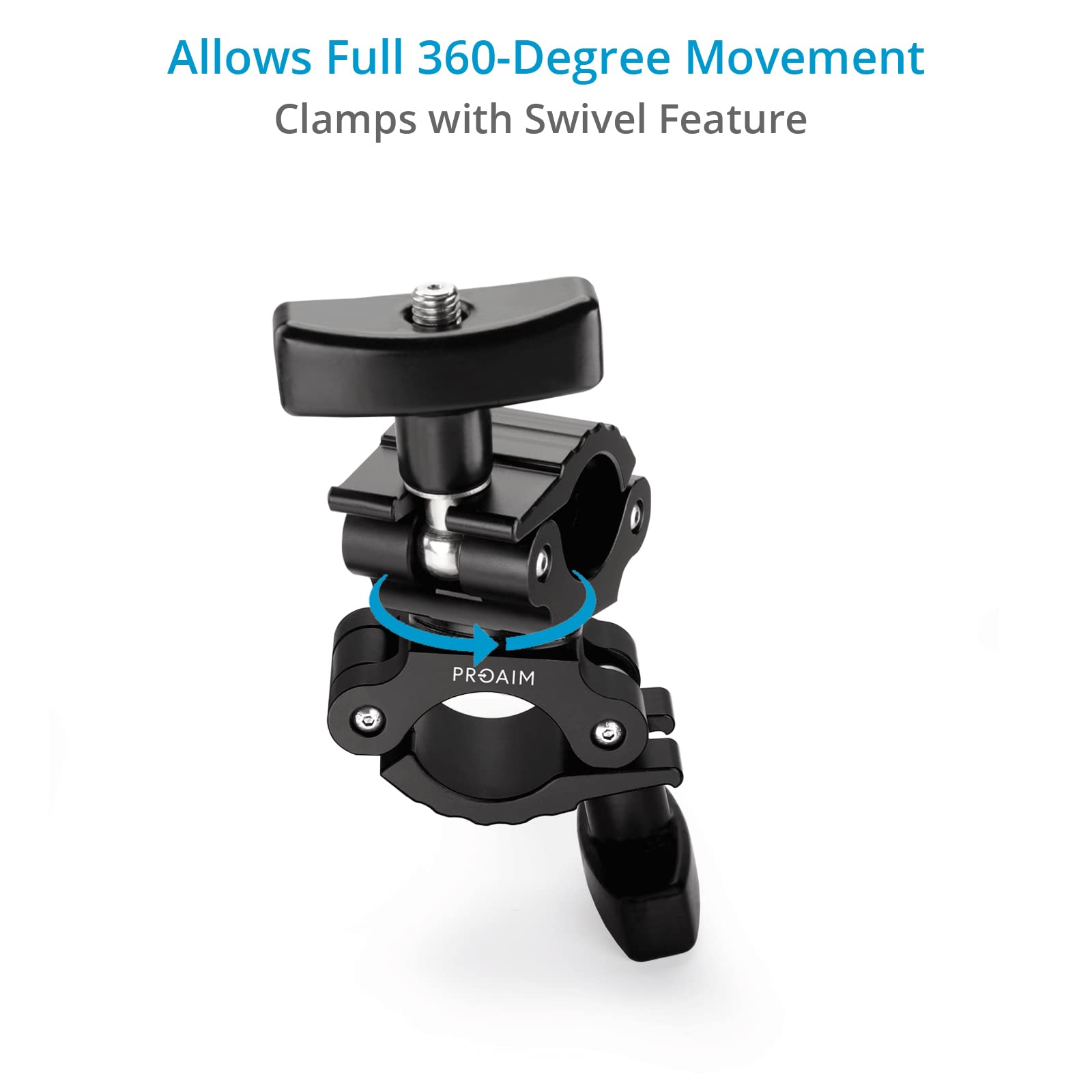 PROAIM Morsetto a doppia capriata girevole, accoppiatore resistente a 360°