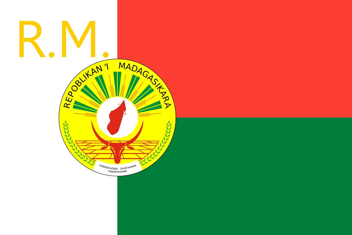 Drapeau Madagascar large emblème Presidential Standard pavillon extérieur