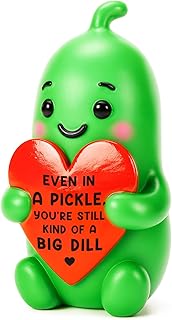 Encouragement Pickle Gifts for Women Men, Hand-Painted Resin Pickle Figurine, Inspirational Cheer Up Presents for Friends Coworkers Boss Teacher, Cute Motivational Office Desk Decor
