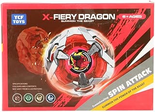 بلبل معدني دوار سبين اتاك مستوحى من سلسلة يو جي اي للأطفال، أحمر، 1104010