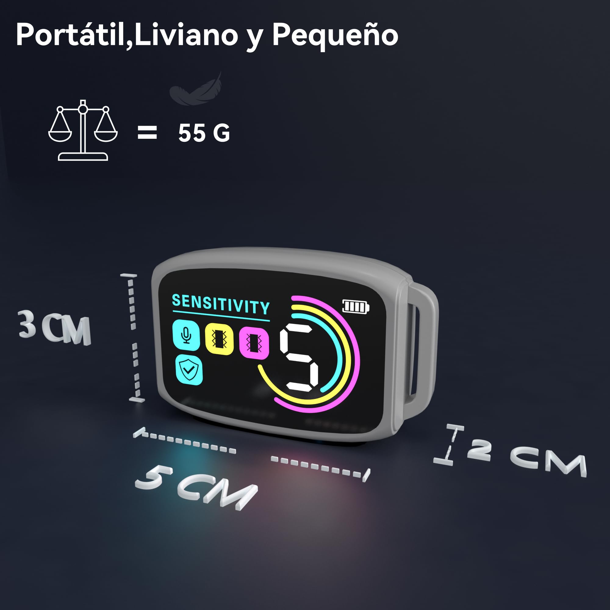 Meloive Collar Antiladridos para Perro,Collar Vibración con 8 Niveles de Sensibilidad Ajustables,4 Modos de Vibración/Fuerte Vibración/Sonido,Resistencia al Agua IP67 y Recargable,Blanco