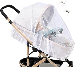 Phantasy Universal Mosquito Net for Strollers, White Mosquito Net for Pram, Mosquito Net for Pram, Universal Pram, Small Mesh Prevents Mosquitoes and Insects from Flying