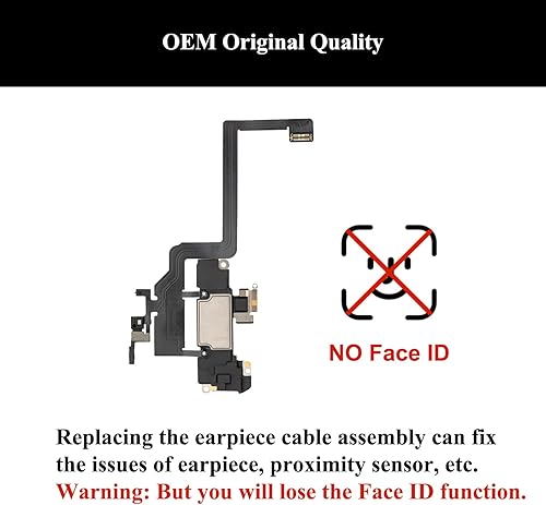 Miniatura 9 de Para iPhone 11 Pro Max Reemplazo de altavoz y auricular pieza de oído Sensor de luz de proximidad Cable flexible con herramientas de reparación