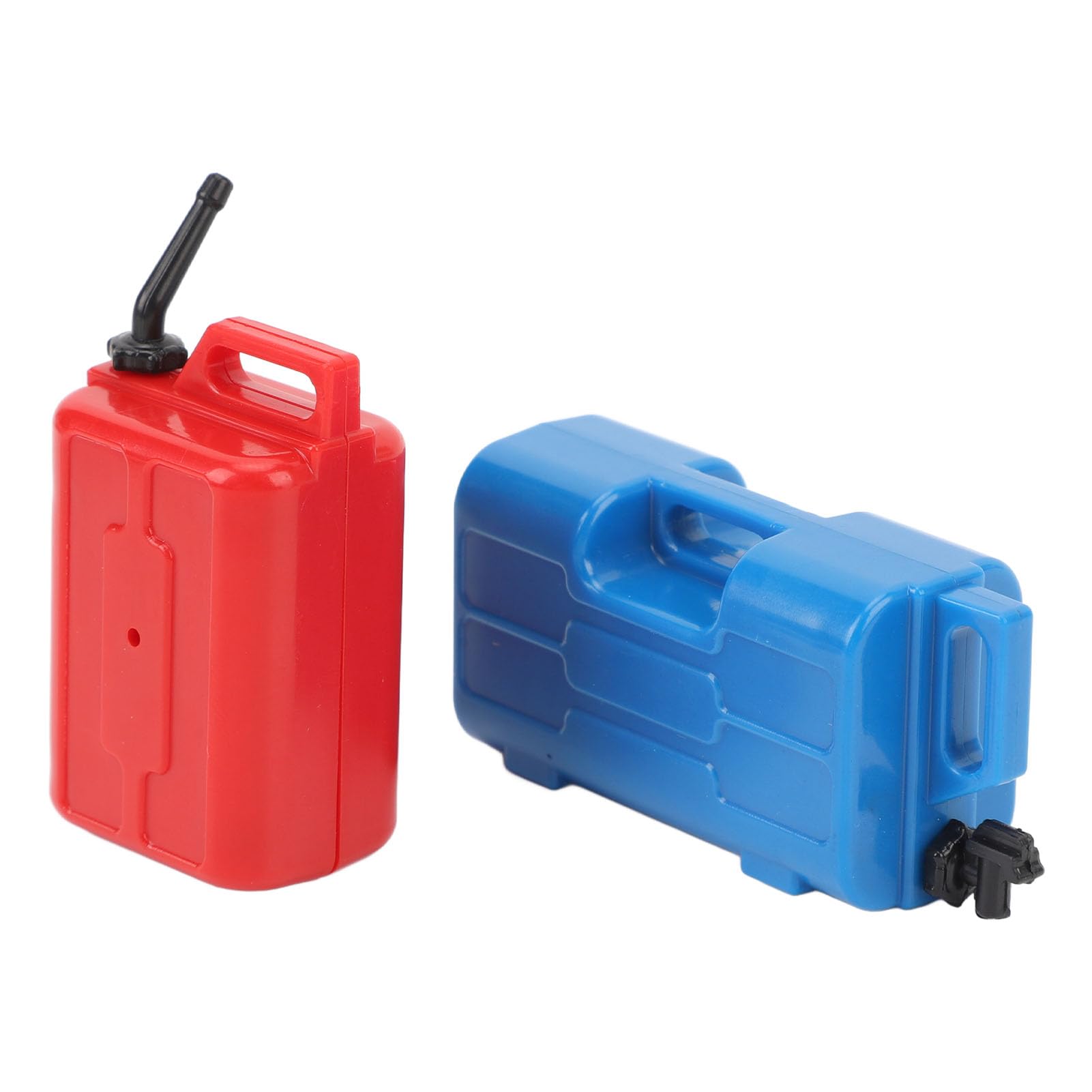Naroote Simulation Fuel Tank, Lightweight Mini Easy to Install 1:10 Scale Plastic Simulation Petrol Can for 1/10 RC Crawler (Red+Blue) - Image 3