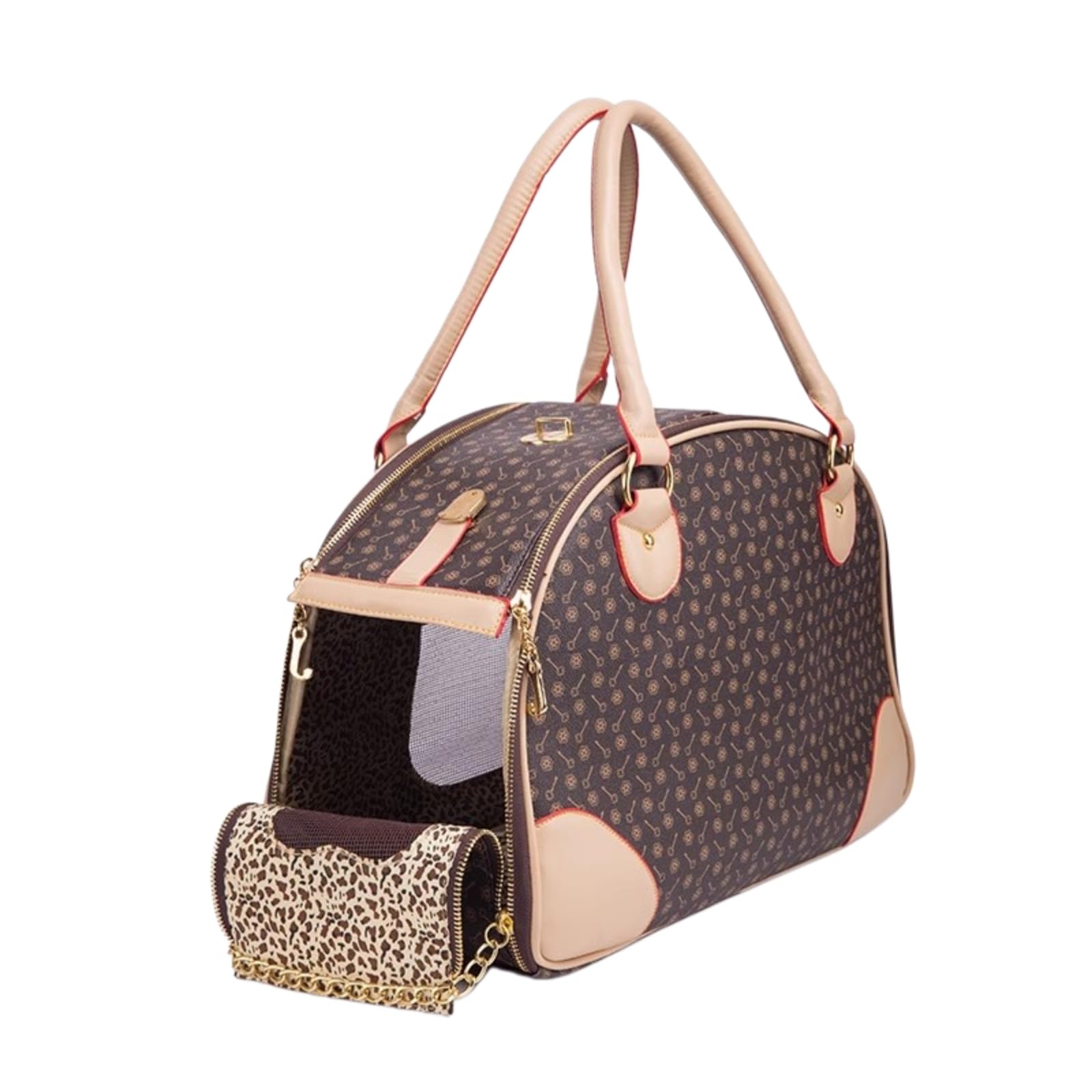 Borsa Viaggio Animali di Trasporto per Domestici Lusso Pieghevole Cani Piccoli, da Portatile Chihuahua E Yorkshire Terrier Viaggi All'aperto-Size S-l