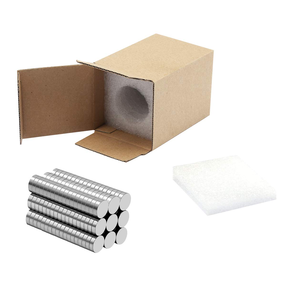 Wukong magnesy neodymowe, 10 x 3 mm, bardzo silne magnesy, 100 sztuk, na lodówkę, do białej tablicy, szklanej tablicy magnetycznej i majsterkowania, bardzo wysokiej jakości powłoka, małe silne cuda od KMS-Products