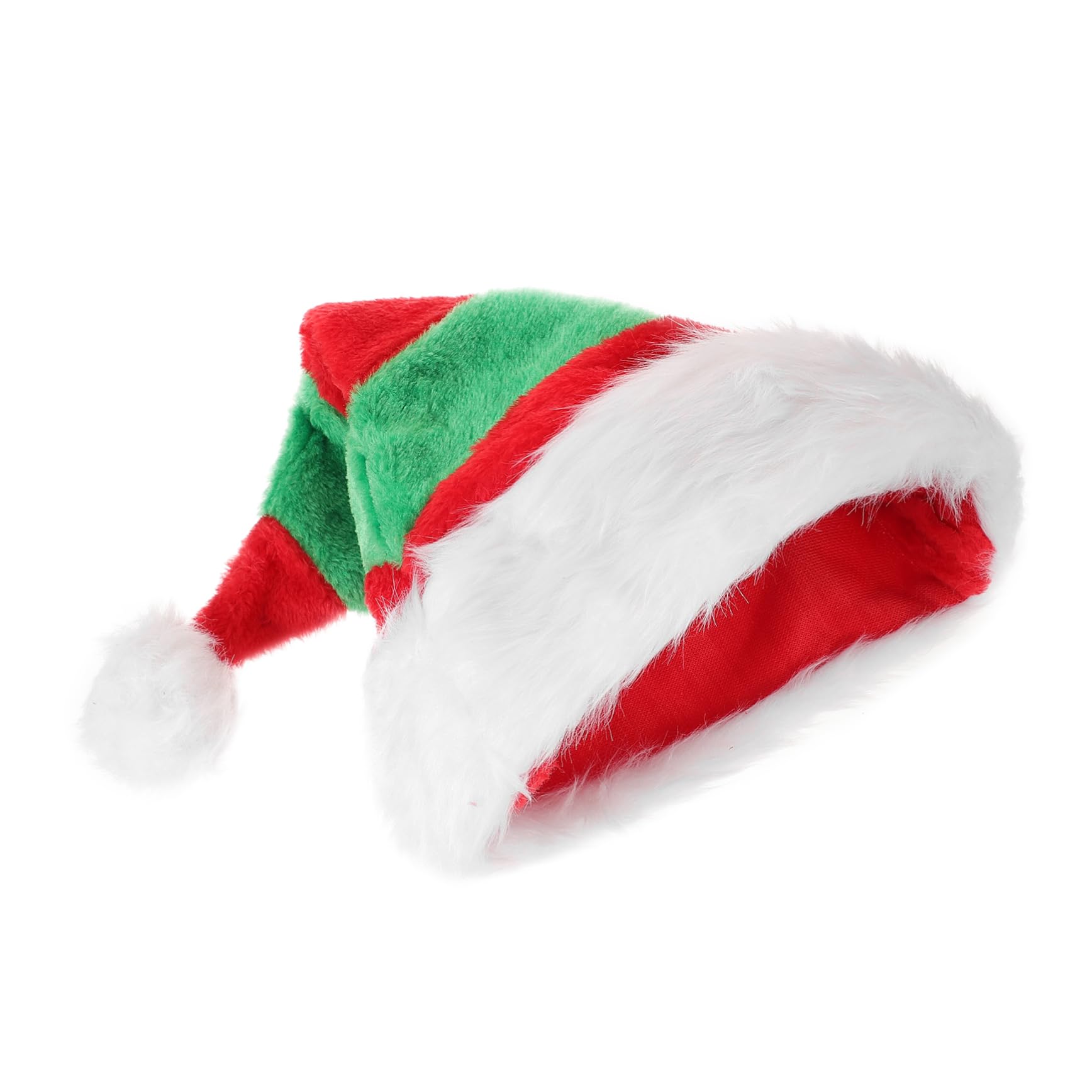 PRETYZOOM 4piezas Sombrero Navideño Unisex De Peluche Gorro De Santa Cómodo Celebraciones Accesorio De Navidad Para Hombres y Mujeres Cinco