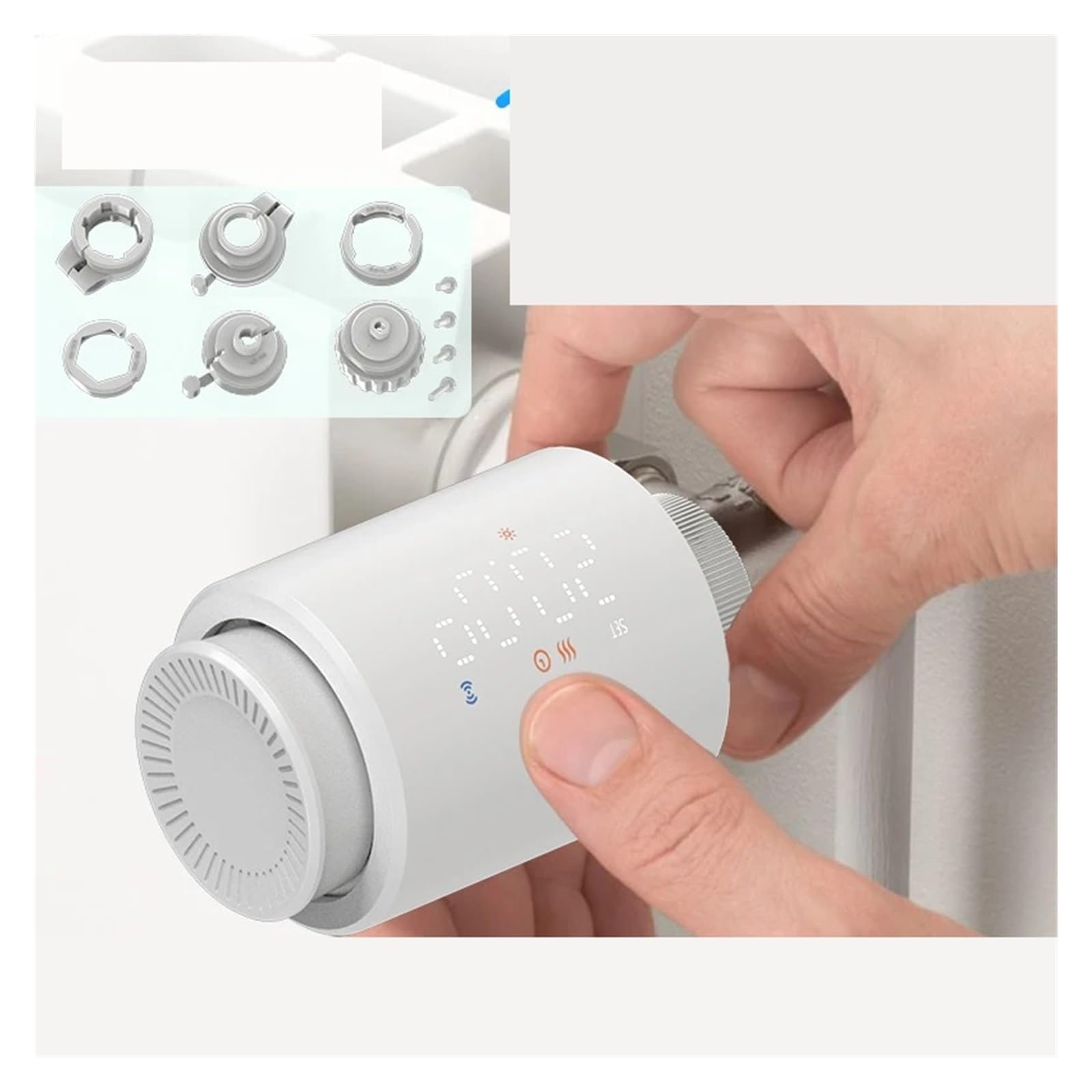 Termostato TRV Inteligente, Válvula Termostática For Radiador, Controlador Programable, Actuador, Control por Voz Ahorra EnergíA Y Costes De CalefaccióN(4pcs WiFi)