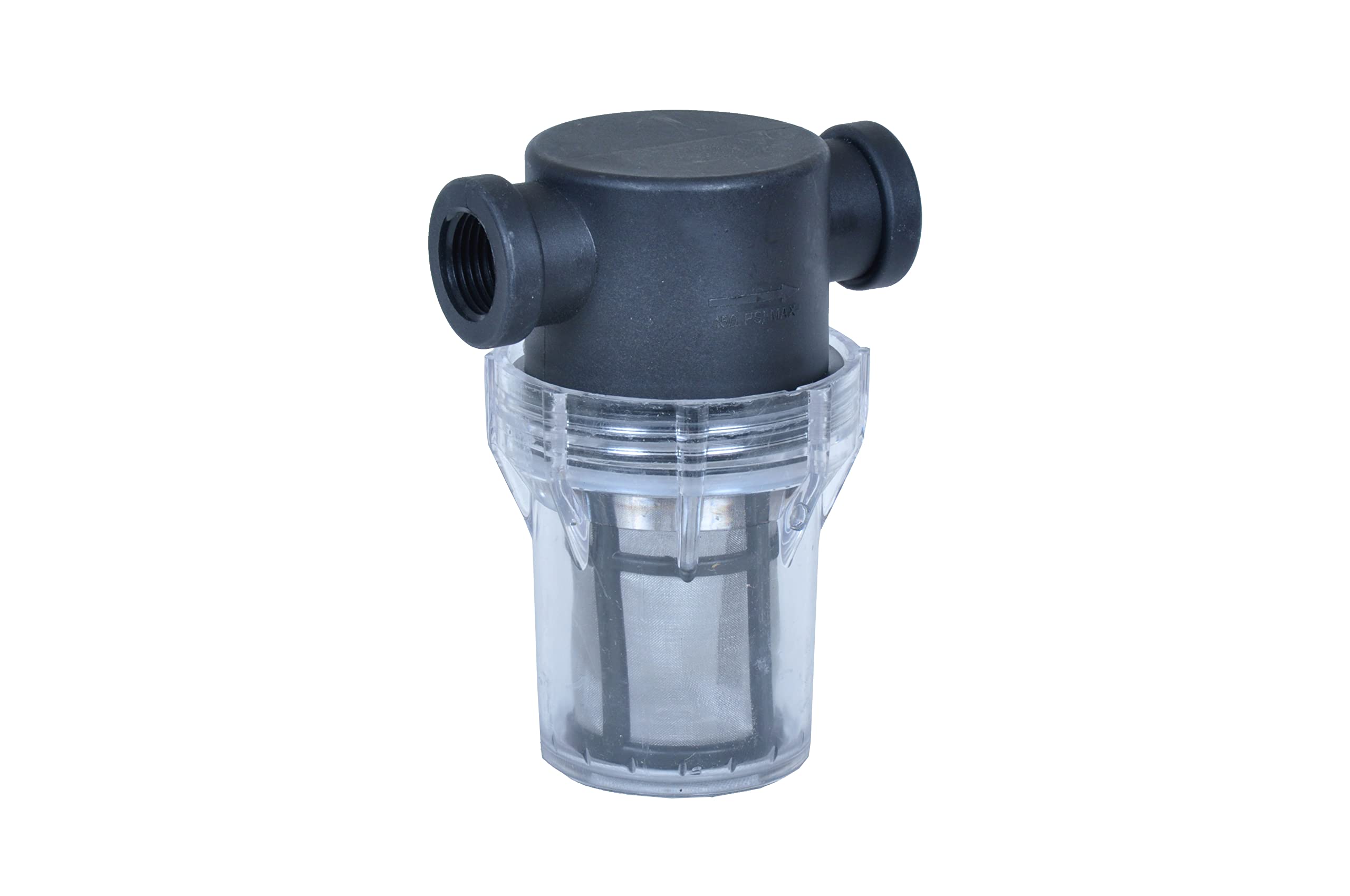 Clear Inline Filter 1/2 Inch Female Thread 80 Mesh | Tank Filter for Water Tank, RO Plant, Corporation Water Supply and Irrigation System | Model SRP-F02 | Durable, Transparent, Long Service Life