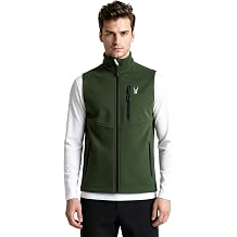 SHDR Men's Fleece Lined Softshell Vest Sleeveless Outerwear Vests Jackets