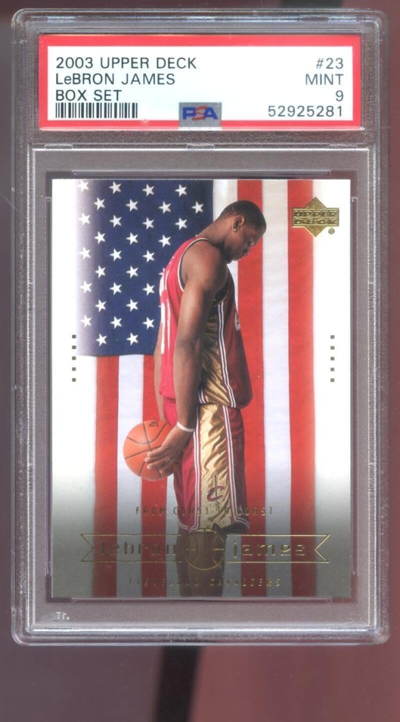 2003-04 Upper Deck Box Set #23 Lebron James ROOKIE RC PSA 9 Graded Card NBA 03 - Basketball Slabbed Rookie Cards