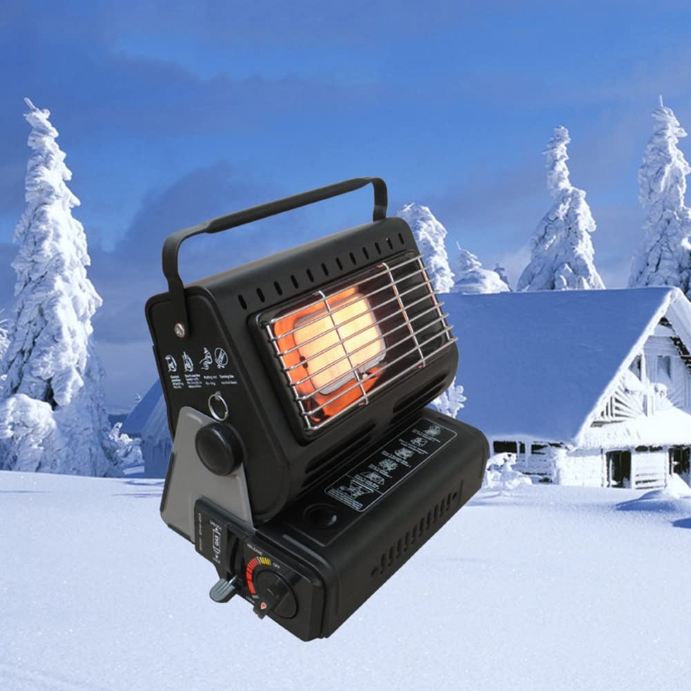 Calentador De Terraza Calentador De Propano Calentador De Patio Trasero Portátil 2 En 1 Horno De Gas Exterior con Mango De Mano, Peso Ligero/Sin Humo/Escritorio