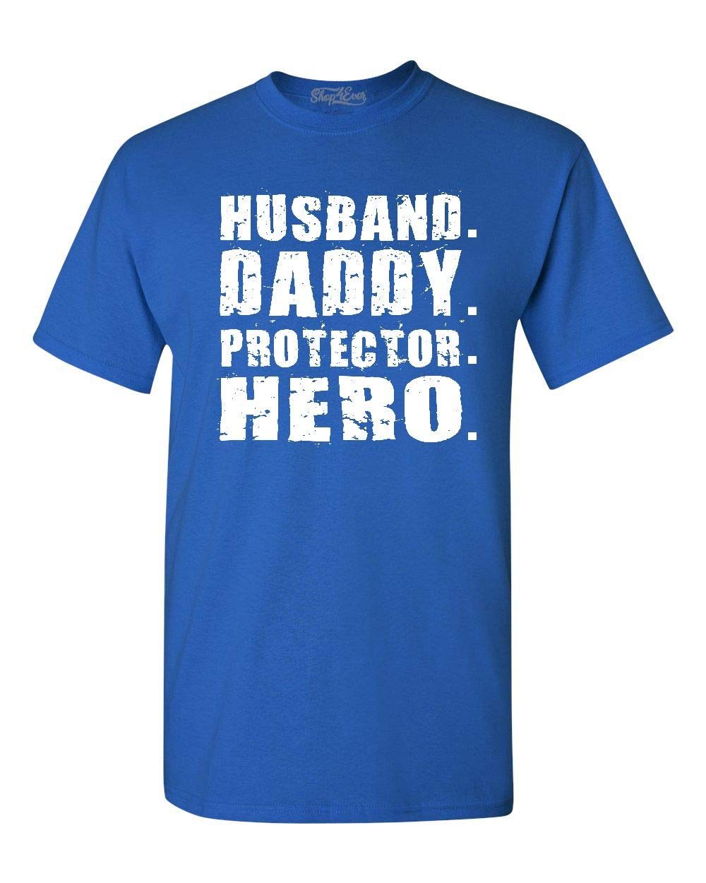 shop4ever Ehemann Daddy Protektor Hero T-Shirt - Blau - 5X-Groß