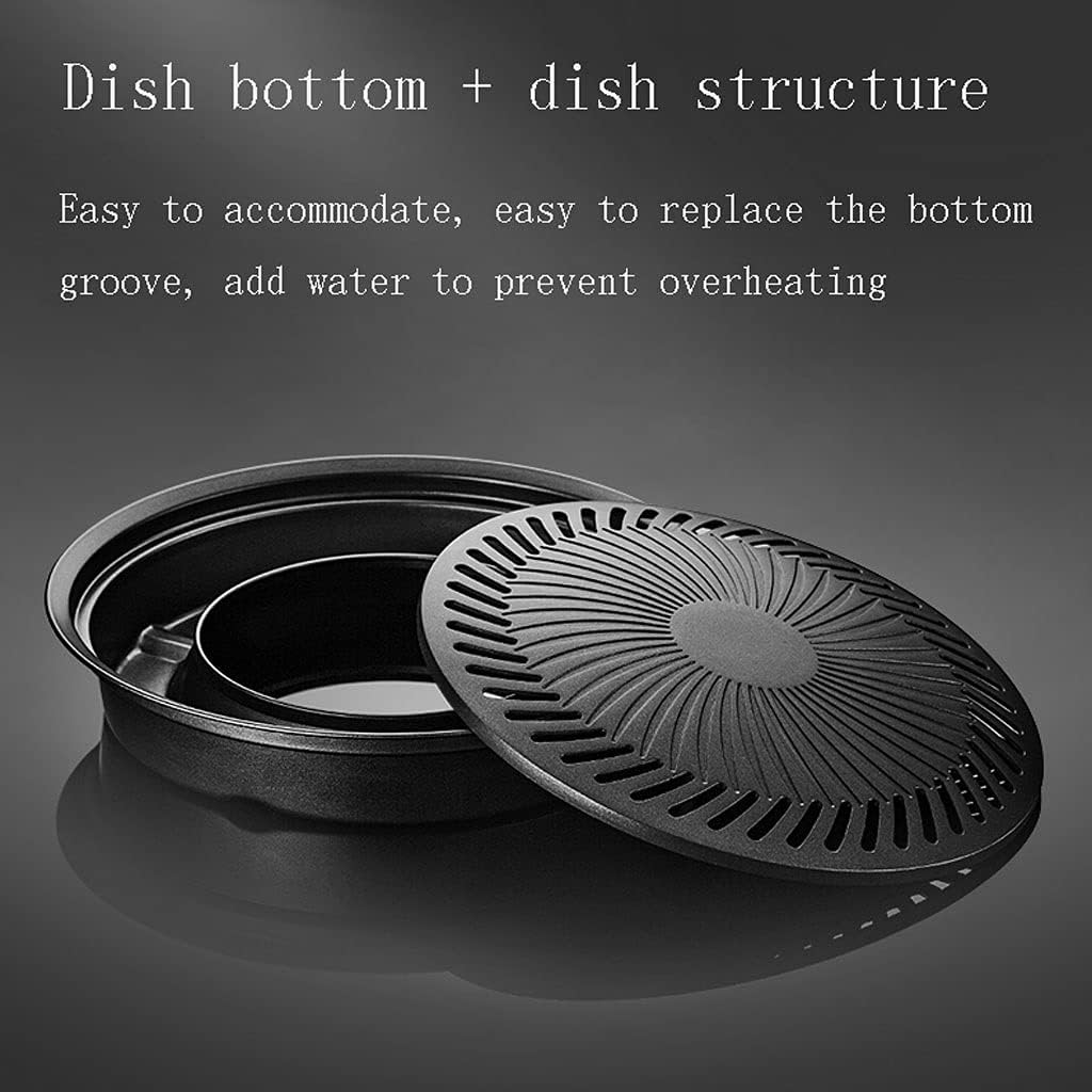YYDS Outdoor Camping Outdoors Barbecue Plate Lightweight Tray Aluminum Camping Cookware Family Grill Tray 27.4 * 5.8CM Barbecue Tray - Black Adventures Picnics