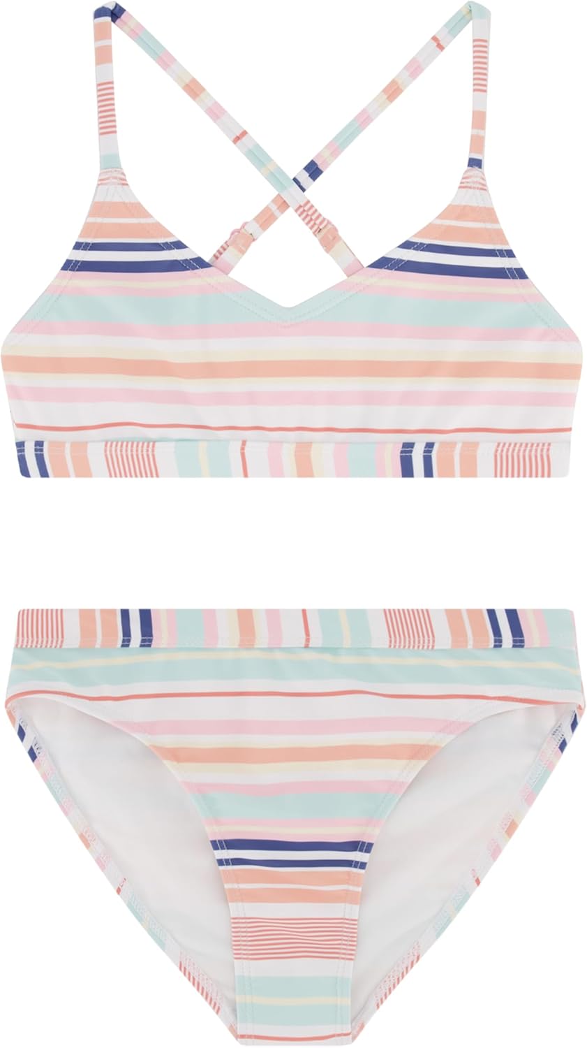 Roxy Girls' Two-Piece Bikini Swimsuit Set, UPF 50+ Sun Protection, Quick-Dry... - Picture 14 of 44