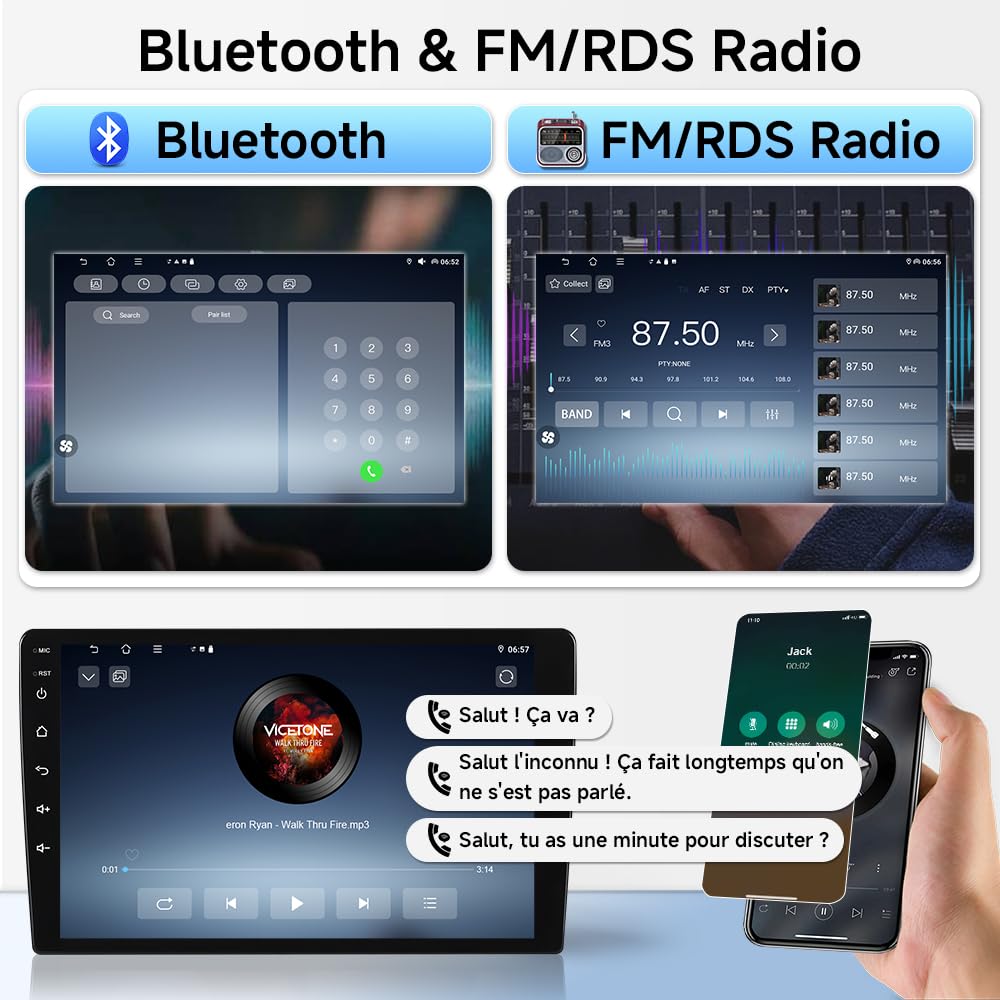 8 cœurs Autoradio pour Renault Captur MK1 2013-2019 4+64GB | écran Tactile 9 Pouces, Android 15, stéréo, CarPlay, Android Auto, Navigation, Bluetooth 5.4, Wi-FI, DSP, GPS